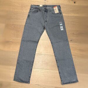 Levi's 501 Mens Jeans Size 32 x 32 Grey (Stretch)